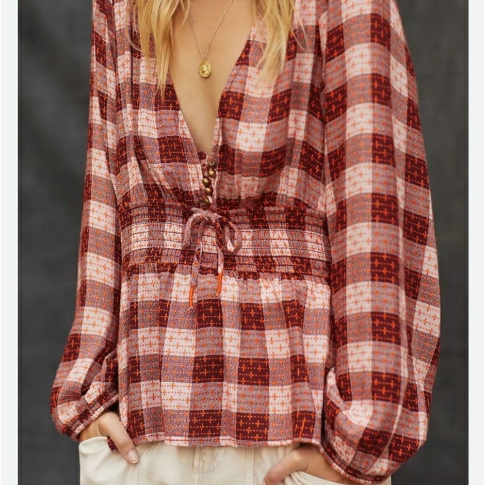 ANTHROPOLOGIE pilcro peasant blouse